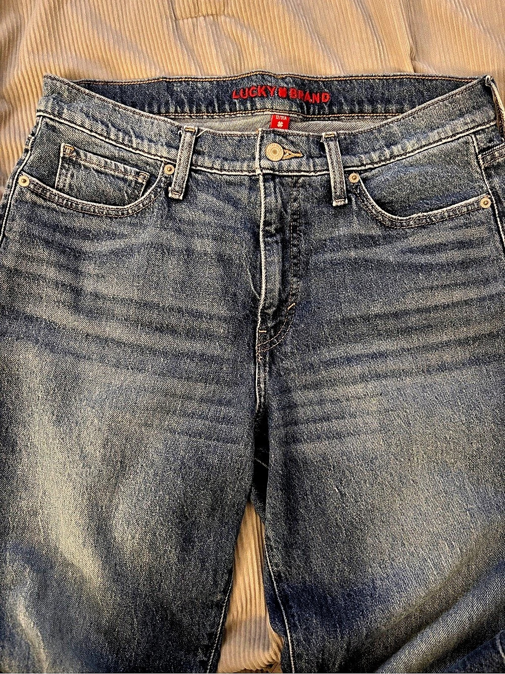 Lucky Brand Zoe High Rise Straight Leg Blue Jeans